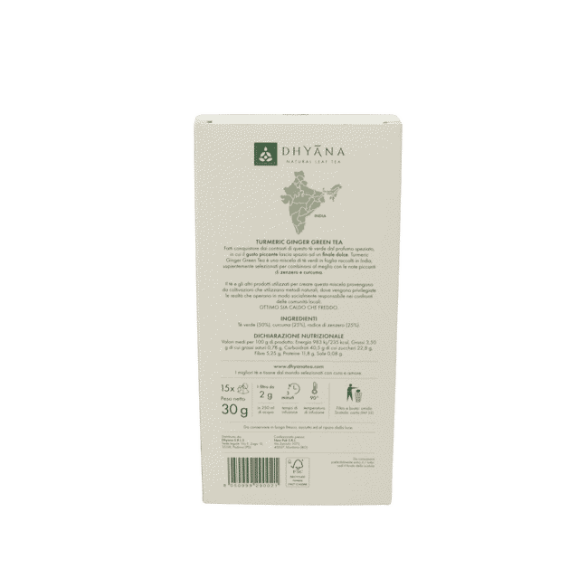 Deuxième image du produit Dhyana Turmeric Ginger Green Tea X15 Sachets De The 15 Sachets De The by Dhyana