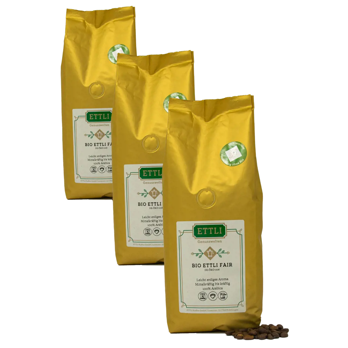 Kaffeebohnen - Bio ETTLI Fair - 250g by ETTLI Kaffee