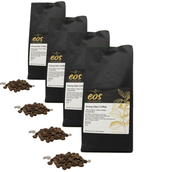 Cafe En Grain EOS Kaffeerösterei Orang Utan 500 G - Pack 4 × Grains Pochette 500 g