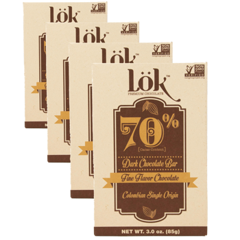 70% Single Origin Schokoladentafel - Pack 4 × Tafel 85 g