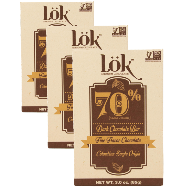 LÖK FOODSTablette Chocolat 70 Single Origin Boites 85 G by LÖK FOODS