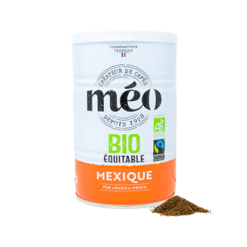 Café Méo Cafe Moulu Mexique Biologique Equitable 250 Gr Moulu Espresso Canette 250 G - Moulu Espresso Boîte métal 250 g