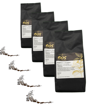 Espresso Doppio - Pack 4 × Macinatura Espresso Bustina 500 g