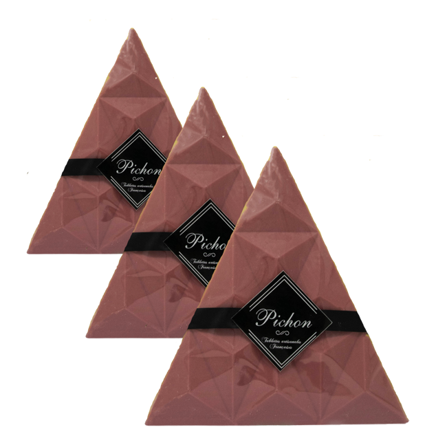 Pichon - Tablette Lyonnaise Triangle Chocolat Ruby Boite En Carton 80 G by Pichon - Tablette Lyonnaise