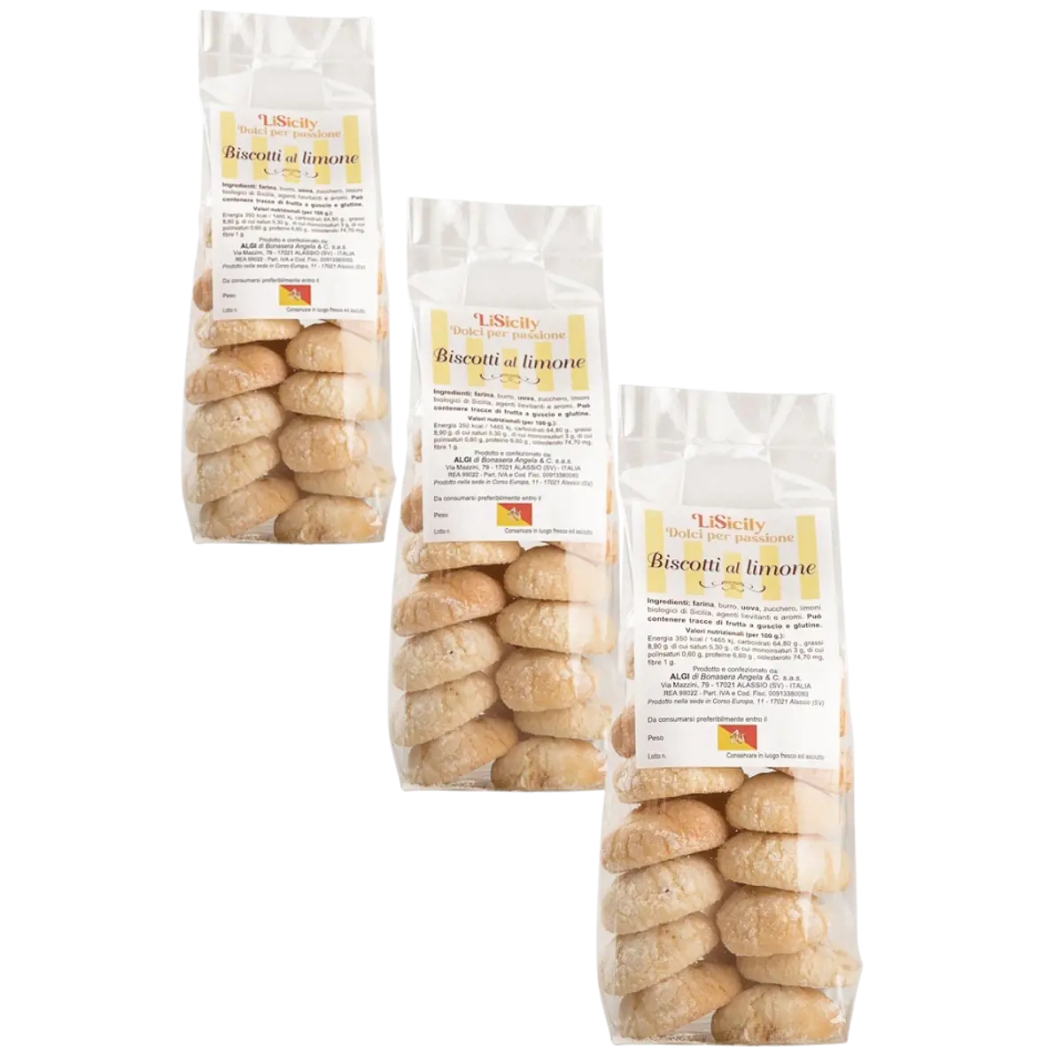 LiSicilyBiscuits Au Citron Biologique 1 Kg - 1 Kg by LiSicily