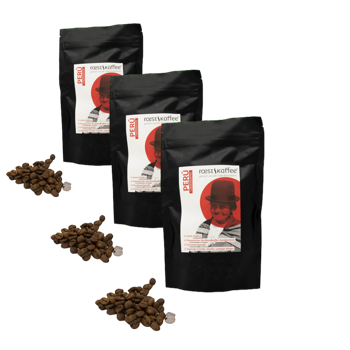 Perú  - Länderkaffee - Pack 3 × Chicchi Bustina 500 g