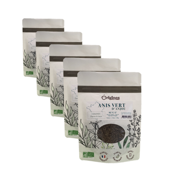 Infusion Bio Anis Vert - Sachet 50g - Pack 5 × Pochette 50 g