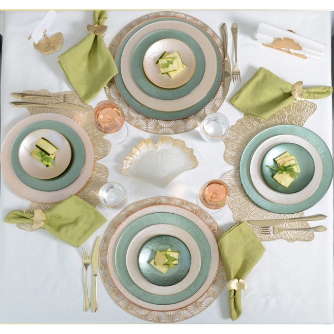 Zweiter Produktbild Pistazienfarbener Dessertteller - 6er-Set by Aulica