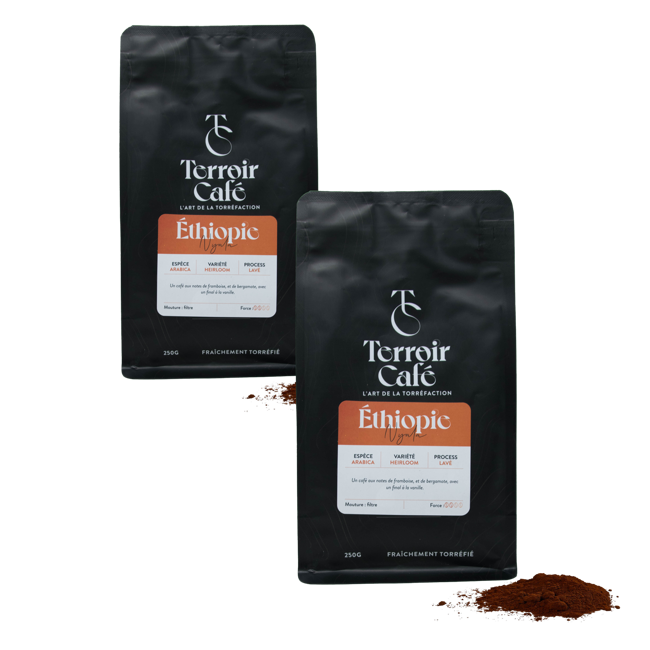 Terroir Cafe Terroir Cafe Ethiopie Nyala 1Kg Moulu Moka - 1 Kg by Terroir Cafe