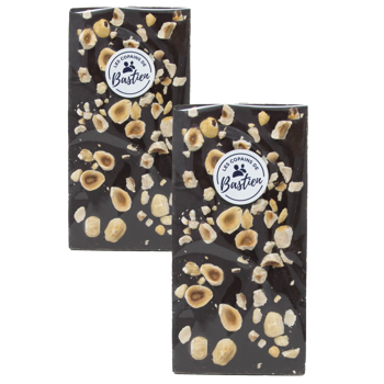 Zartbitterschokolade mit Haselnüssen (80g) - Pack 2 × Tafel 80 g