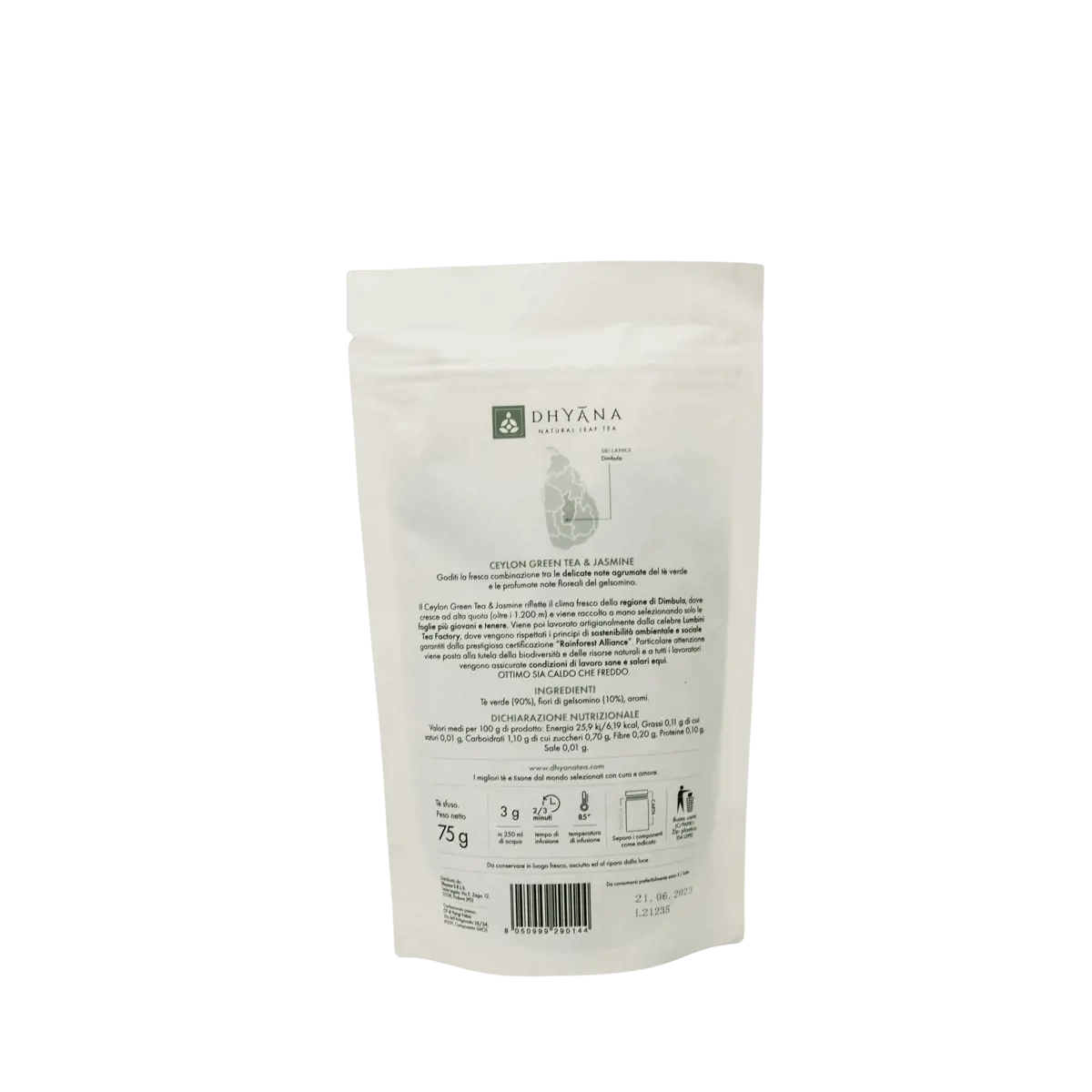 Zweiter Produktbild Ceylon Grüntee & Jasmin 75 g by Dhyana