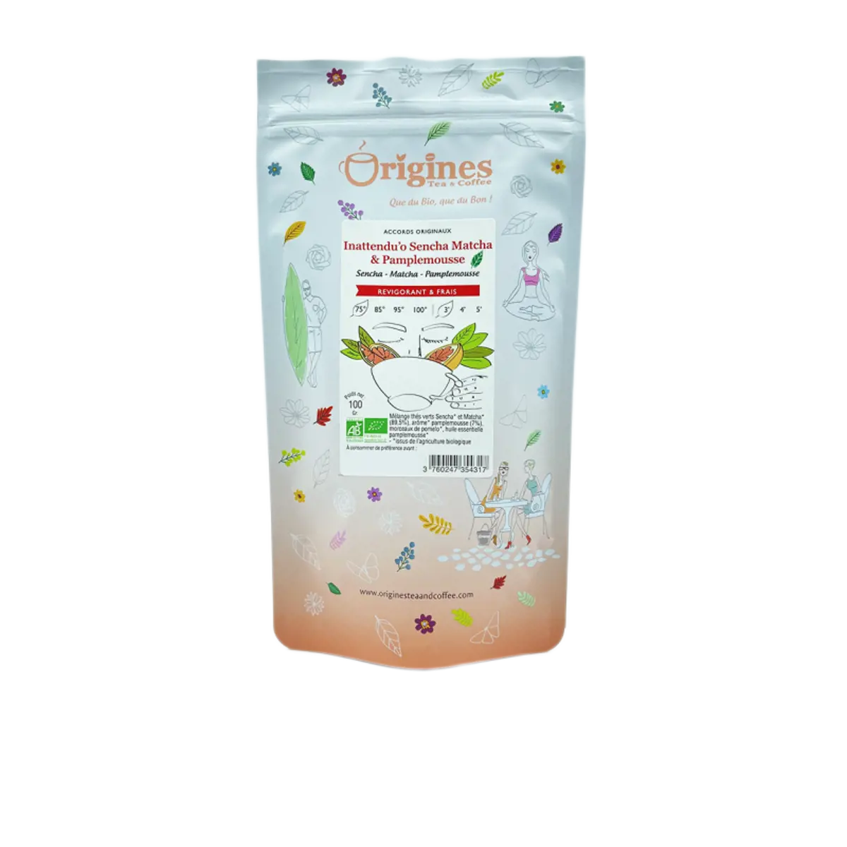 Origines Tea&Coffee The Vert Bio En Vrac Inattendu O Sencha Matcha Pamplemousse Japon 1Kg Fleur De The 1 Kg by Origines Tea&Coffee