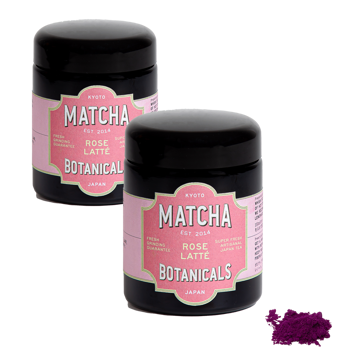 Pink Matcha (Frutto del drago) 100 g - Pack 2 × Bottiglia di vetro 100 g