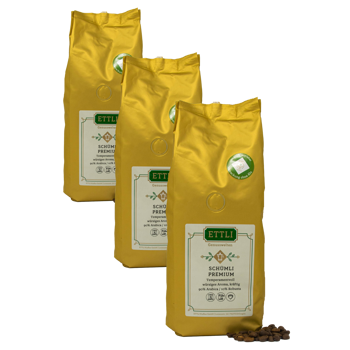 Caffè in grani - Schümli Premium - 500g - Pack 3 × Chicchi Bustina 500 g