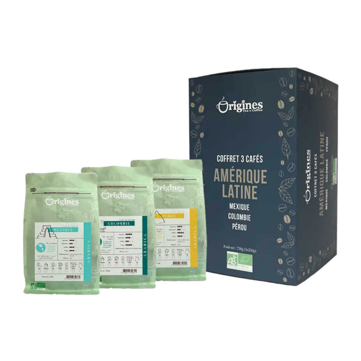 Origines Tea&Coffee Coffret De Café En Grains - Amérique Latine 3X250G by Origines Tea&Coffee