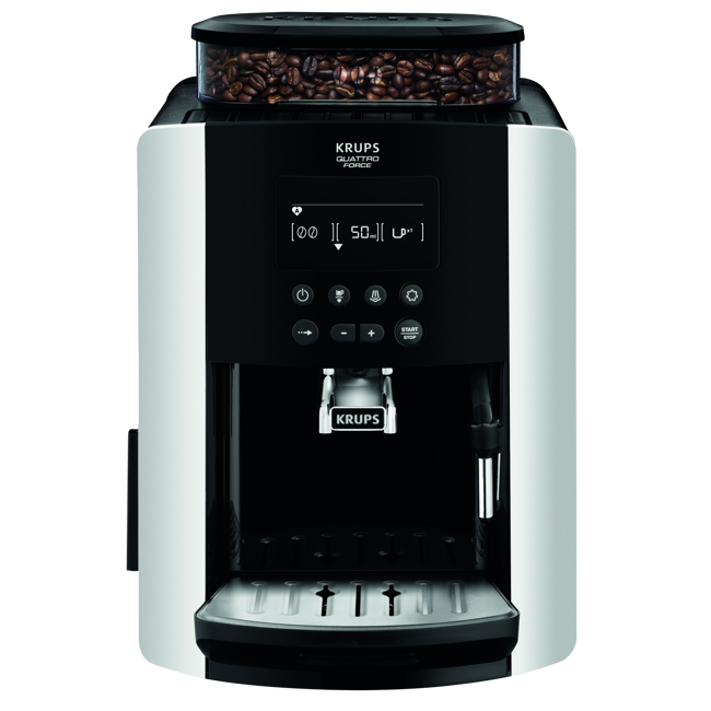 Krups espresseria silver machine a café broyeur grain ecran lcd quattro  force cafetiere expresso cappuccinos yy3069fd KRUPS