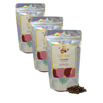 Caffè in grani - L'Éclaireur par Habtamu - 500 g - Pack 3 × Chicchi Bustina 500 g