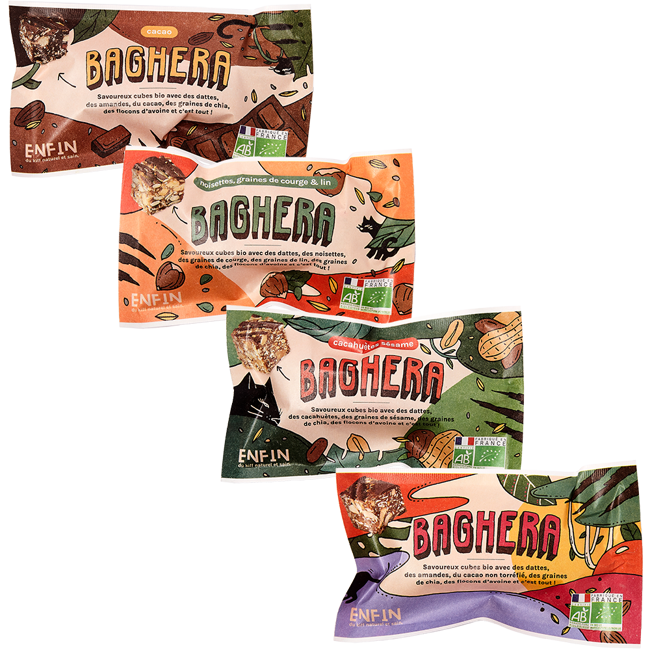 Enfin Enfin Baghera Noisettes Graines De Courge Lin Cacao Cacahuetes Sesame Et Classique X 3 Paquets Coffret Decouverte 108 G by ENFIN