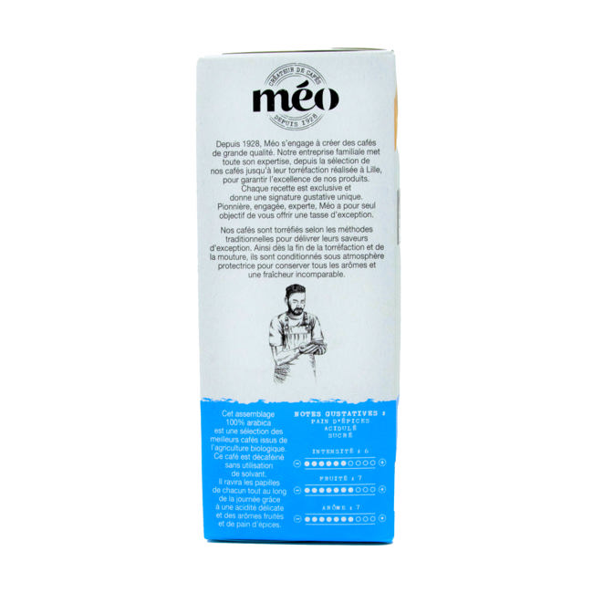 Troisième image du produit Café Méo Capsules Compostables Bio Decafeine X20 20 Boites En Carton Compatible Nespresso by Café Méo