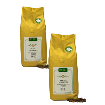 Caffè in grani - Miscela Brasile - 1kg - Pack 2 × Chicchi Bustina 1 kg