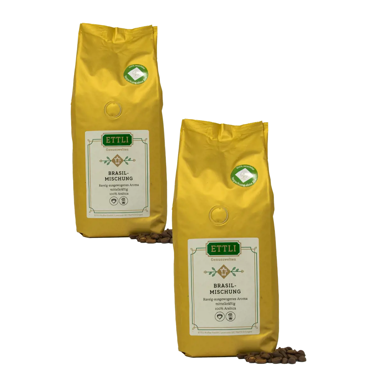 ETTLI Kaffee Café En Grains - Brasil Single Origin - 1Kg by ETTLI Kaffee