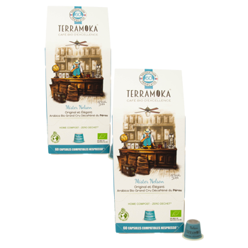 Terramoka Mister Nelson Capsules 60 Capsules - Pack 2 × 60 Capsules compatible Nespresso®