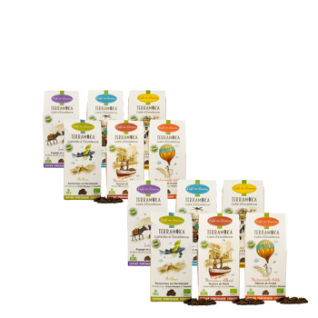 Terramoka Coffret Découverte 6 Cafés Bio En Grains - Pack 2 × Grains Coffret découverte 1,2 kg