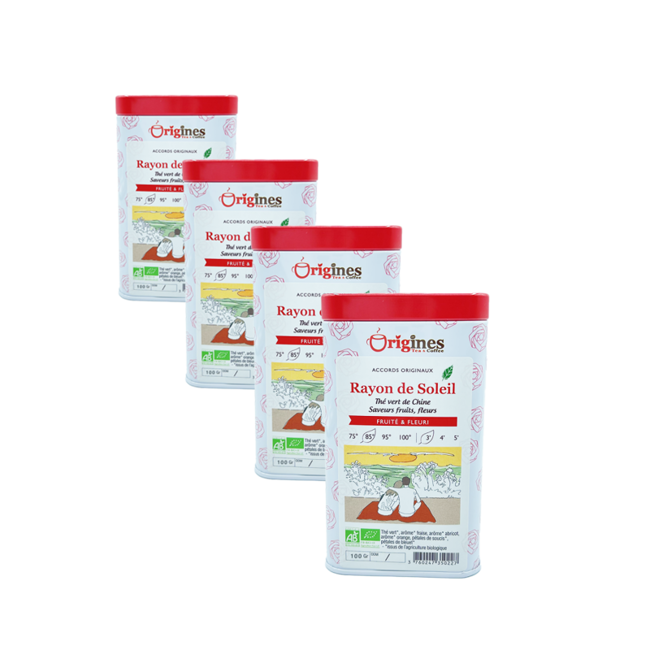 Tè Verde Bio in scatola di metallo - Rayon de Soleil Chine - 100g by Origines Tea&Coffee