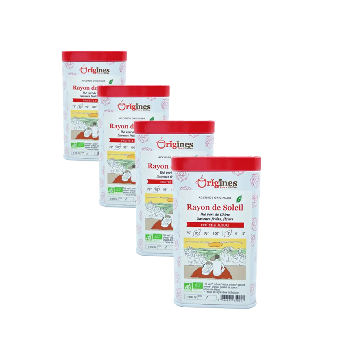 Schwarzer Tee Bio Metall-Box - Rayon de Soleil China - 100g by Origines Tea&Coffee