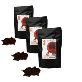 Peru  - Länderkaffee - Pack 3 × Mahlgrad French Press Beutel 250 g