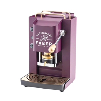 FABER Macchina da Caffè a cialde - Pro Deluxe Violet Purple Ottonato Zodiac 1,3 l - compatibile ESE (44mm)