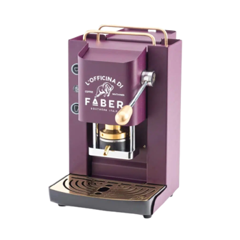 FABER Kaffeepadmaschine - Pro Deluxe Violet Purple, Messing Zodiac 1,3 l - ESE (44mm) kompatibel