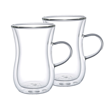 Set di 2 tazze da tè a doppia parete con manico - 