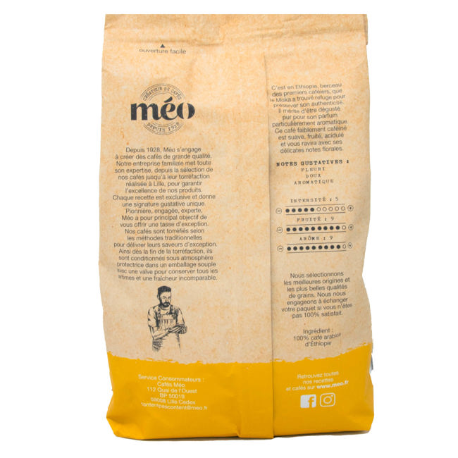 Deuxième image du produit Café En Grains Café Méo - Moka D'Ethiopie - 500 Gr by Café Méo