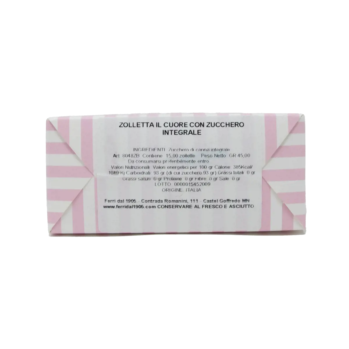 Deuxième image du produit Zukkero Morceaux De Sucre Coeur Avec Sucre Complet 60 Gr Boite En Carton 60 G by Zukkero