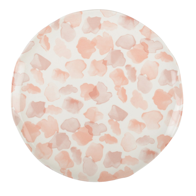 Piatto da dessert design petali di rosa 25 cm - set di 6 by Aulica