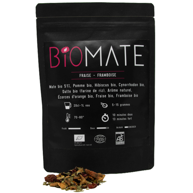 Biomaté Fraise Framboise- 100 G by Biomaté