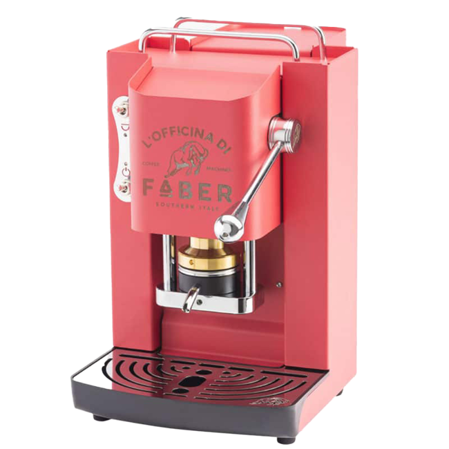 Zweiter Produktbild FABER Kaffeepadmaschine - Pro Deluxe Coral Pink verchromt 1,3 l by Faber