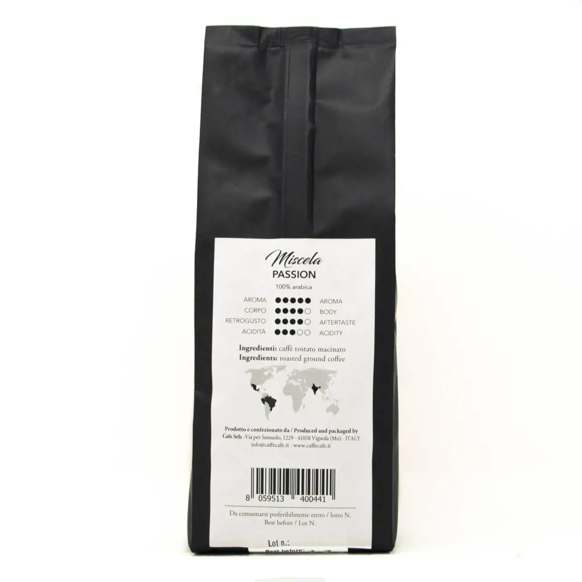 Secondo immagine del prodotto Caffè macinato - Miscela Passion - Espresso 250 g by M'ama Caffè