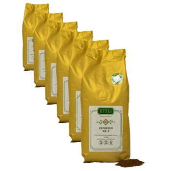Caffè macinato - Espresso N°5 - 250g - Pack 6 × Macinatura Filtro Bustina 250 g