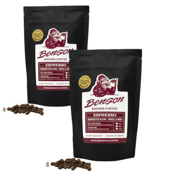 Café En Grain Benson - Bonhoeffer Blend, Espresso - 500G - Pack 2 × Grains Pochette 500 g