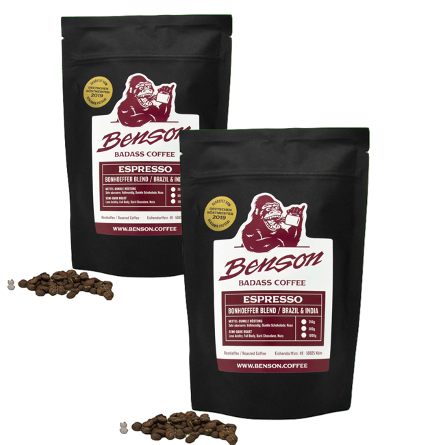 Caffè in grani -Bonhoeffer Blend, Espresso - 500g by Benson