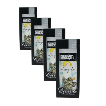 Coccole The Vert Sencha Et Fleurs Diverses Ange 30 Gr Boite En Carton 30 G - Pack 4 × Boîte en carton 30 g