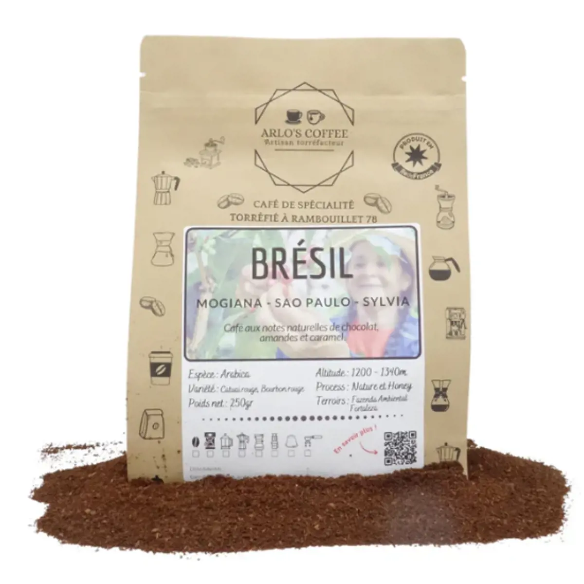 Arlo's Coffee - Bresil Moulu Espresso- 250 G by ARLO'S COFFEE