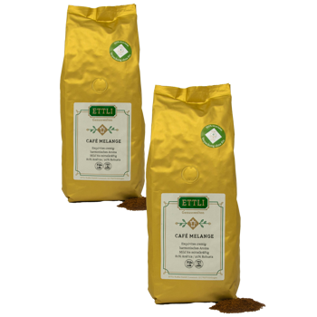 Ettli Kaffee Cafe Moulu Cafe Melange 1Kg Moulu Espresso - 1 Kg - Pack 2 × Moulu Espresso Pochette 1 kg