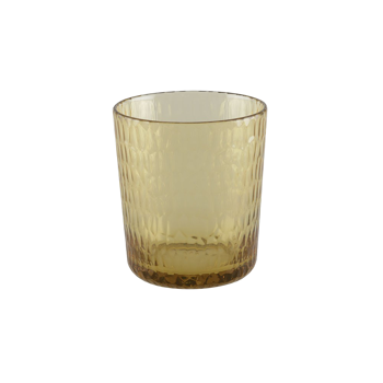 Wasserglas aus gelbem Acryl - 6er-Set - 