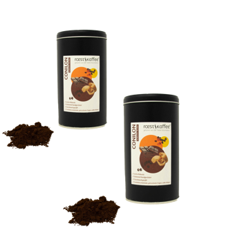 Conilon - Robusta Espresso - Pack 2 × Mahlgrad Moka Metall-Box 500 g