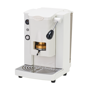 FABER Kaffeepadmaschine - Piccola Slot Pure White weiß 1,5 l - Pack 2 × ESE (44mm) kompatibel