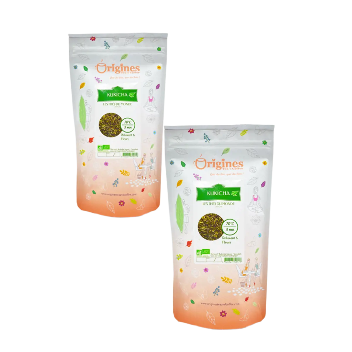 Origines Tea&Coffee The Vert Bio En Sachet Kukicha Japon 100G Sachets De The 100 G by Origines Tea&Coffee