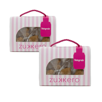 Zollette cuore con zucchero integrale box 60 gr - Pack 2 × Scatola di cartone 60 g